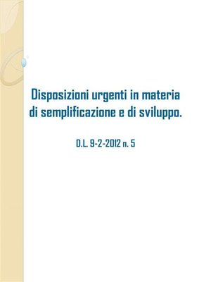 cover image of Decreto semplificazioni